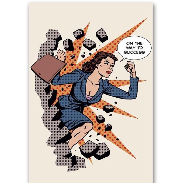 On The Way To Success Woman Poster -Image by Shutterstock