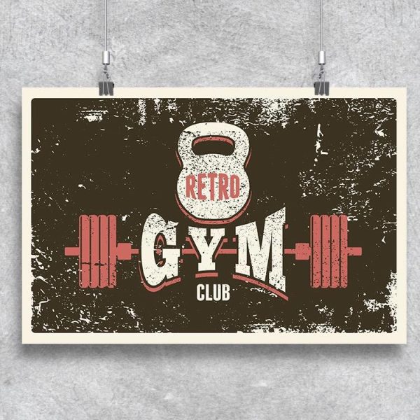 Retro Gym Club Poster -Image by Shutterstock